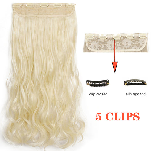 Xinran Long Straight Hairstyles Synthetic 5 Clip In Hair Extension