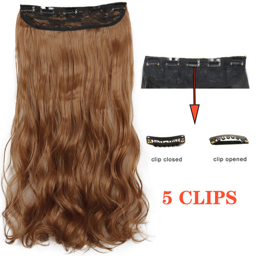 Xinran Long Straight Hairstyles Synthetic 5 Clip In Hair Extension