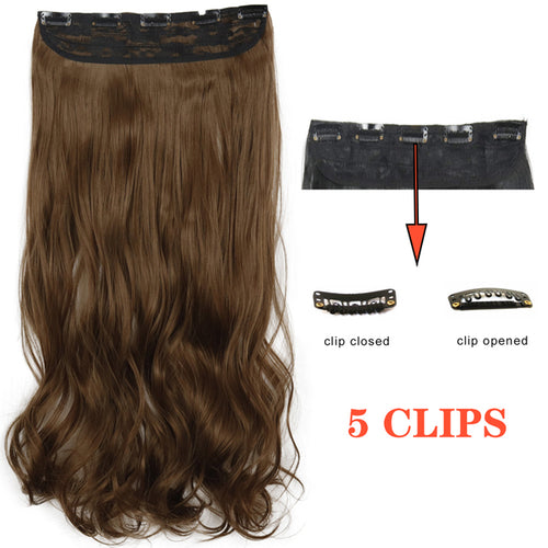 Xinran Long Straight Hairstyles Synthetic 5 Clip In Hair Extension