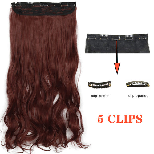 Xinran Long Straight Hairstyles Synthetic 5 Clip In Hair Extension