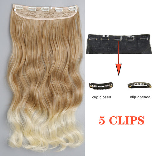 Xinran Long Straight Hairstyles Synthetic 5 Clip In Hair Extension