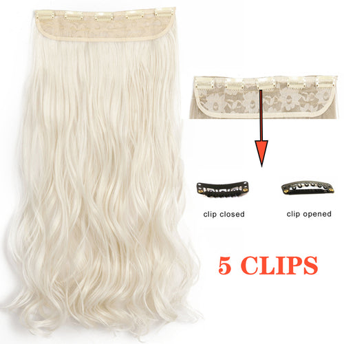 Xinran Long Straight Hairstyles Synthetic 5 Clip In Hair Extension