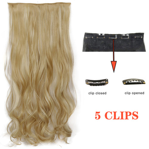 Xinran Long Straight Hairstyles Synthetic 5 Clip In Hair Extension