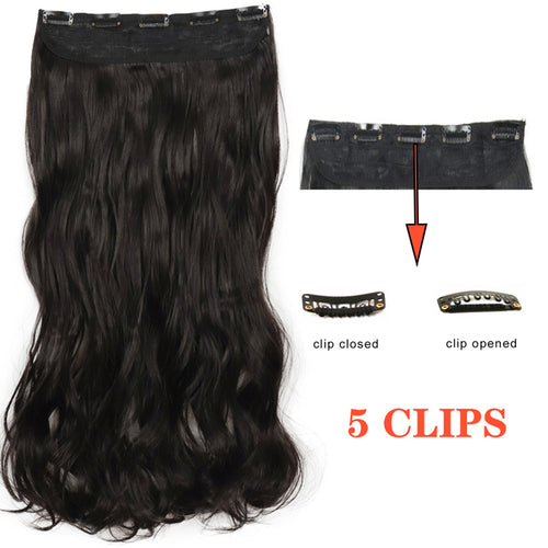 Xinran Long Straight Hairstyles Synthetic 5 Clip In Hair Extension