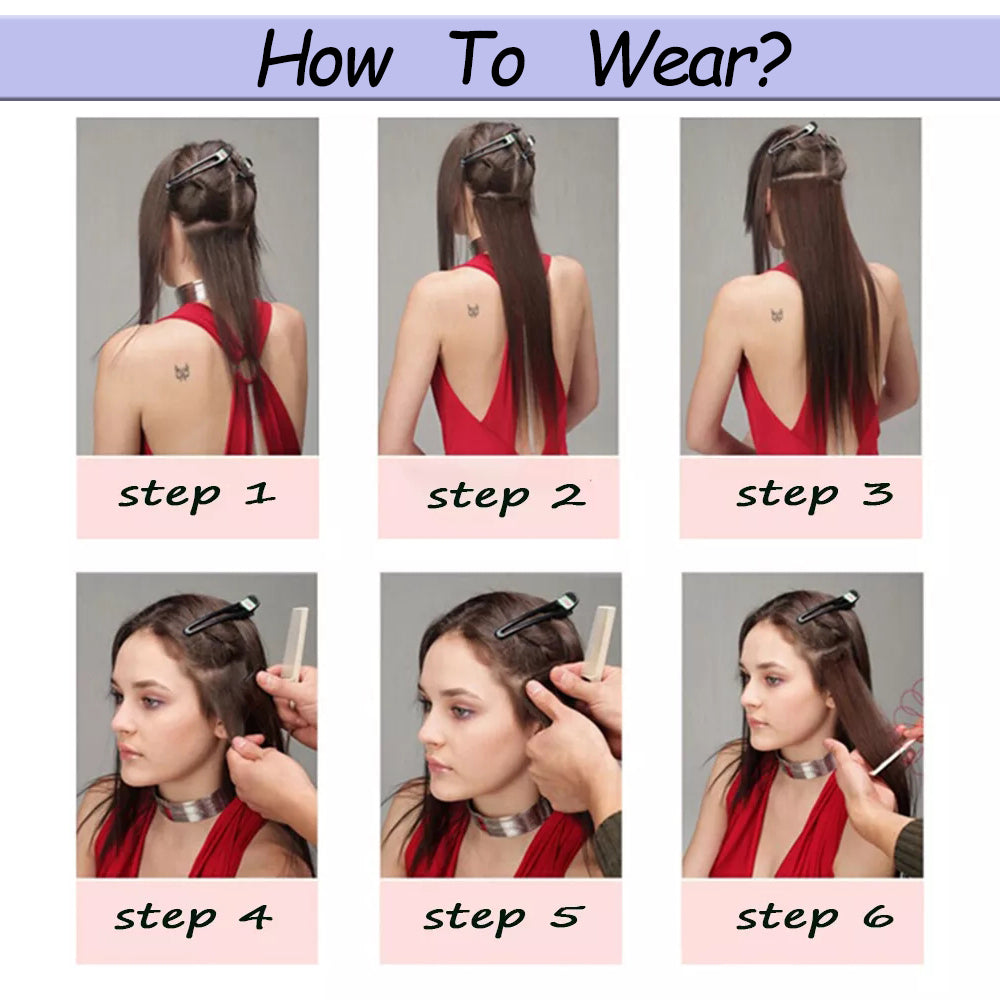Xinran Long Straight Hairstyles Synthetic 5 Clip In Hair Extension