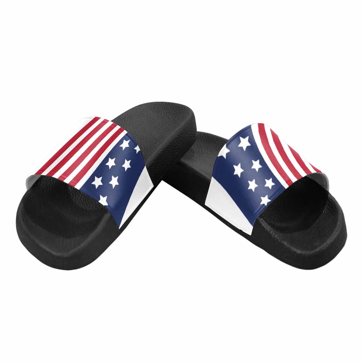 Mens Slide Sandals, Stars and Stripes Print